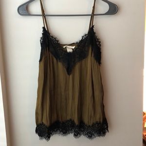 Olive H&M Tank Top with Lace